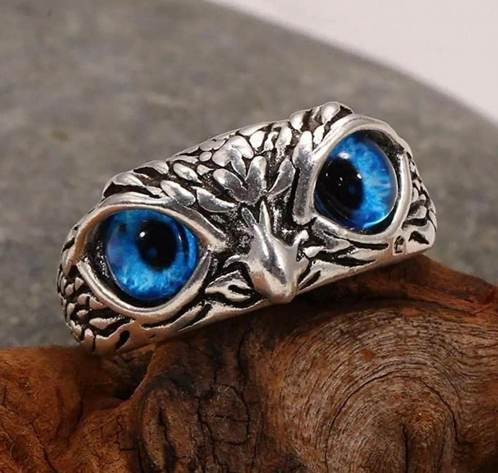 Attractive Silver Plated Owl Ring.